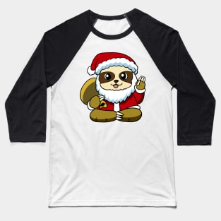 Santa Sloth Baseball T-Shirt